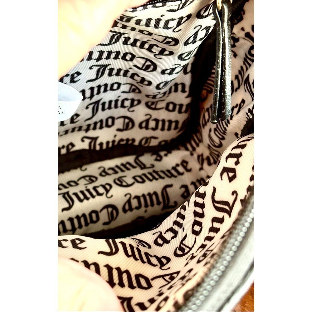 JUICY COUTURE Mini Backpack & Card Case/Grey & Black Faux Leather/Gothic Status - Picture 9 of 13